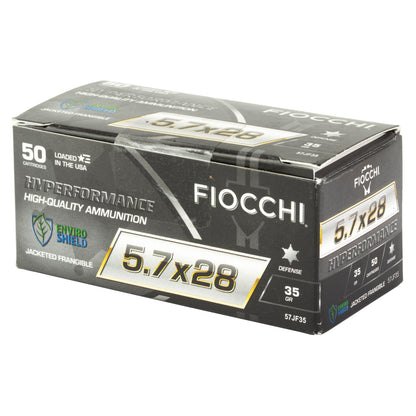 Fiocchi Ammunition Hyperformance 5.7x28mm Frangible Cartridge - 35 Grain, Box of 50 Rounds