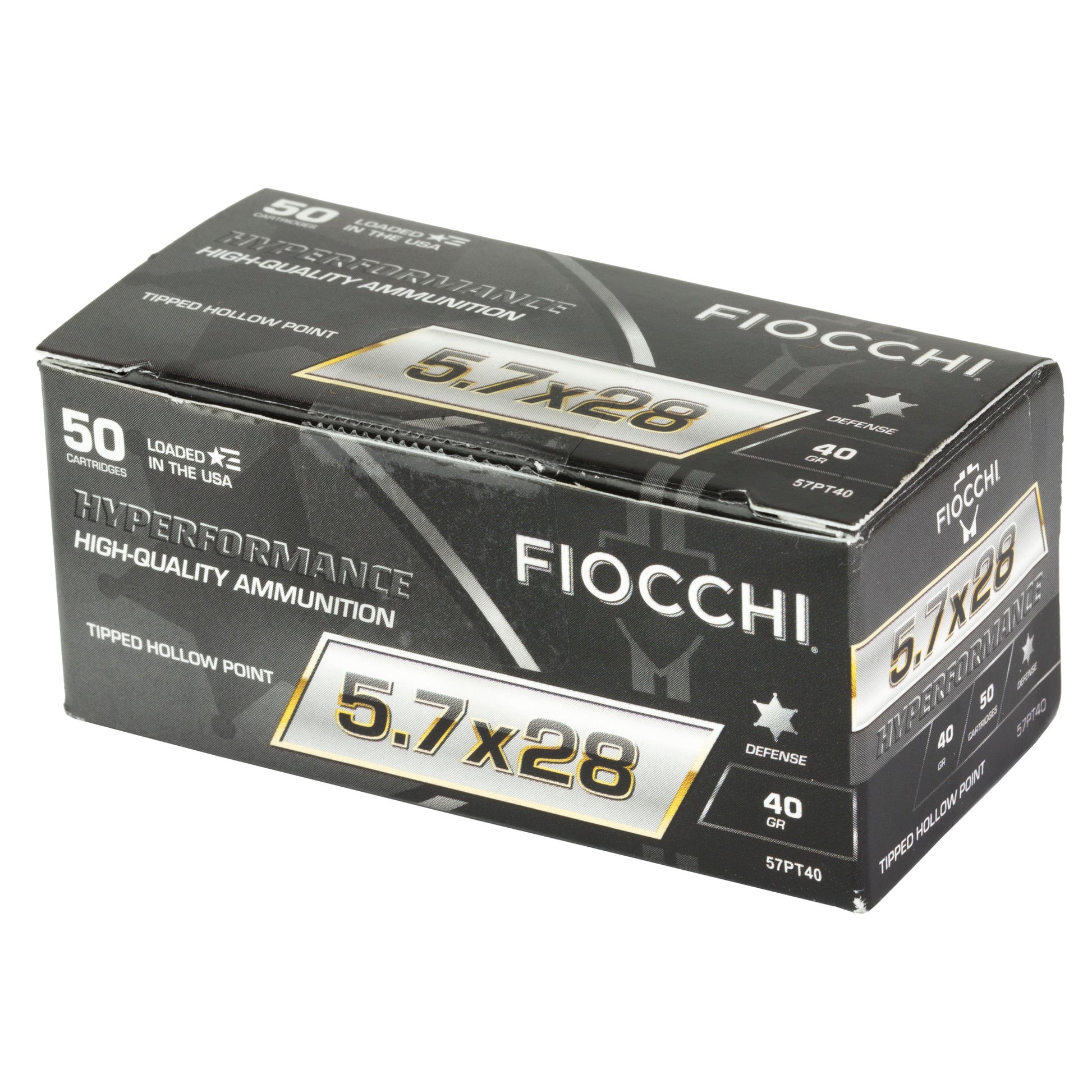 Fiocchi Ammunition Hyperformance 5.7x28mm 40 Gr Hollow Point * Reliable Defensive Cartridge