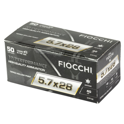 Fiocchi Ammunition Hyperformance 5.7x28mm 40 Gr Hollow Point * Reliable Defensive Cartridge
