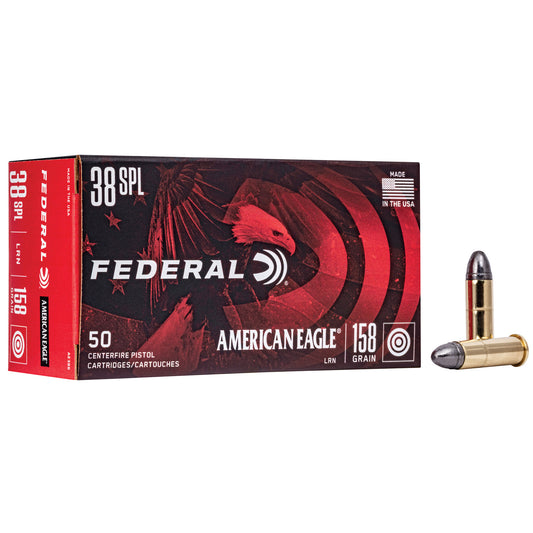 Federal American Eagle Syntech 38 Special 158 Grain Lead Round Nose Ammunition, 50 Rounds per Box