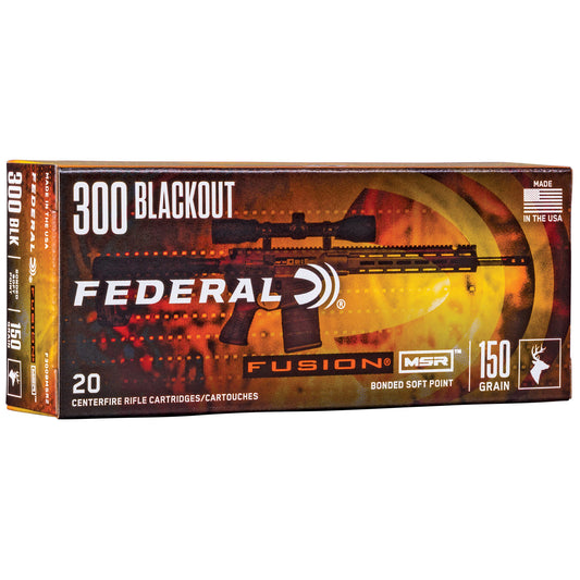 Federal Fusion MSR 300 Blackout Soft Point Ammunition - 150 Grain, 20 Rounds per Box