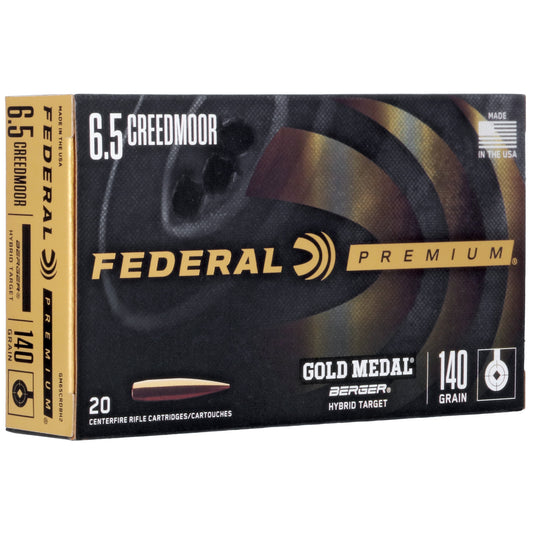 Federal Gold Medal 6.5 Creedmoor 140 Grain Hybrid Target Rifle Ammunition (20/200)