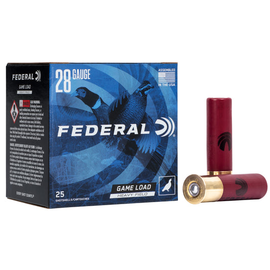 Federal Game Load 28 Gauge 2.75 Inch, 1 oz #6 Lead Shot, Pack of 25