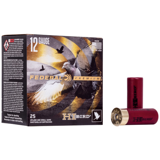 Federal Hi-Bird 12 Gauge Shotshells * 1 1/8 oz #8 Lead Shot for Upland and Waterfowl Hunting
