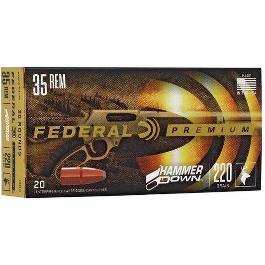 Federal Premium HammerDown .35 Remington Soft Point Ammunition - 220 Grain, 20 Rounds