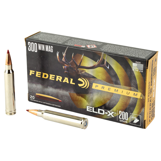 Federal Premium 300 Winchester Magnum ELD-X 200-Grain Polymer Tip Hunting Bullets (20 Pack)