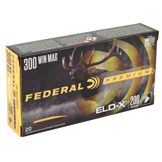 Federal Premium 300 Winchester Magnum ELD-X 200-Grain Polymer Tip Hunting Bullets (20 Pack)