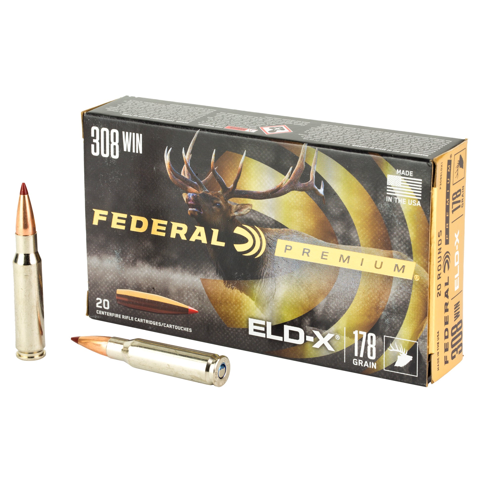 Federal Premium .308 Winchester 178-Grain ELD-X Polymer Tip Hunting Bullets (20/200)