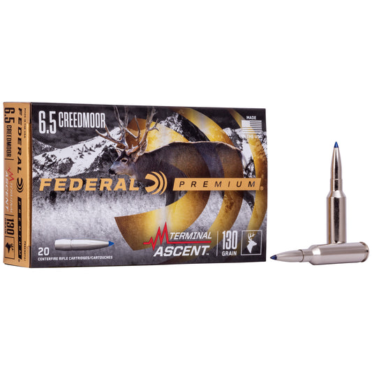 Federal Premium Terminal Ascent 6.5 Creedmoor 130 Grain Hunting Ammunition (20 Rounds per Box)