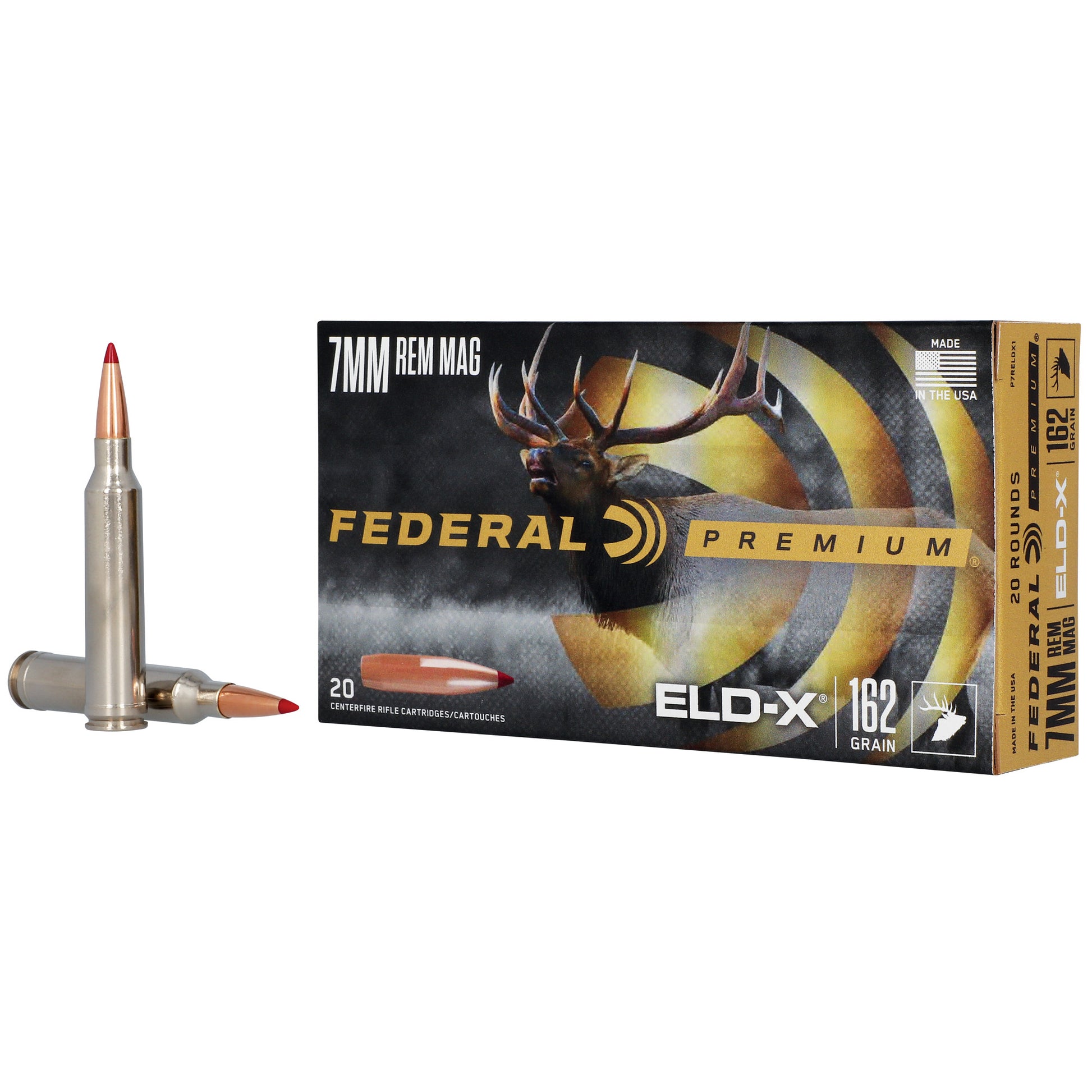 Federal Premium 7mm Remington Magnum ELD-X 162 Grain Polymer Tip Hunting Bullet