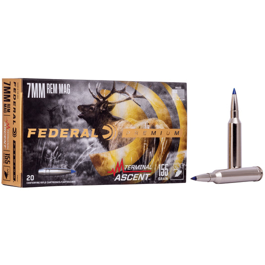 Federal Premium Terminal Ascent 7mm Remington 155-Grain Rifle Ammunition - Box of 20 Rounds