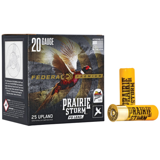 Federal Premium Prairie Storm FS Lead 20 Gauge #5 Shot - 1 oz, 25 Rounds per Box