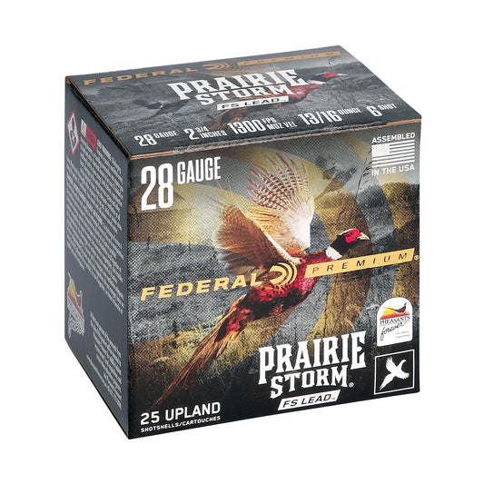 Federal Premium Prairie Storm FS Lead 28 Gauge Shotshells * 13/16 oz #6 Shot, 25 per Box