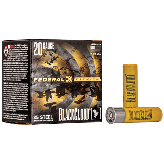 Federal Premium Black Cloud FS Steel 20 Gauge 3-inch #4 Steel Shot, 1 oz, 25 Rounds