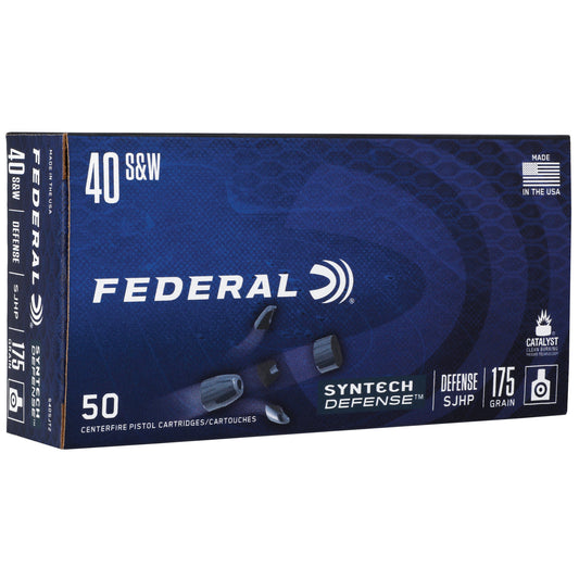 Federal Syntech Defense 40 S&W 175-Grain Semi-Jacketed Hollow Point Ammo - 50 Rounds