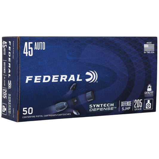 Federal Syntech Defense .45 ACP 205 Grain Semi-Jacketed Hollow Point Ammunition * 50 Rounds per Box