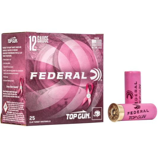 Federal Top Gun 12 Gauge 2.75 Inch #8 Lead Shotgun Shells * 1 1/8 Oz, Box of 25