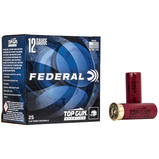 Federal Top Gun Sporting 12 Gauge 2.75 Inch Shotshells * 1 oz #7.5 Lead, Pack of 25