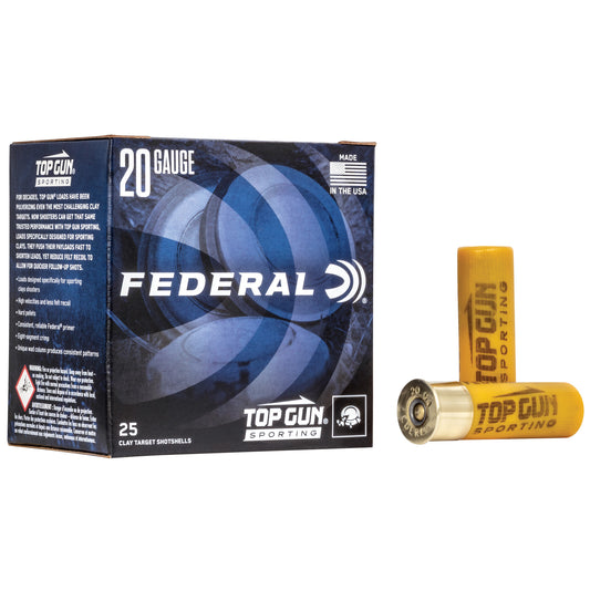 Federal Top Gun Sporting 20 Gauge Shotshells * 7/8 oz #8 Lead, 25 Rounds