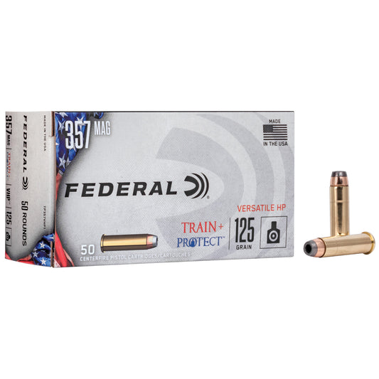 Federal Train & Protect .357 Magnum 125-Grain Versatile Hollow Point Ammunition (50 Rounds per Box)