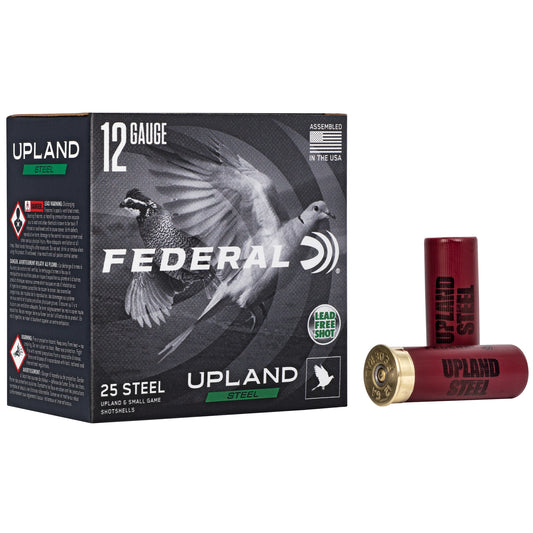 Federal Upland Steel 12 Gauge Shotshells - 1 oz #7.5 Steel Shot for Light Upland Game and Dove Hunting
