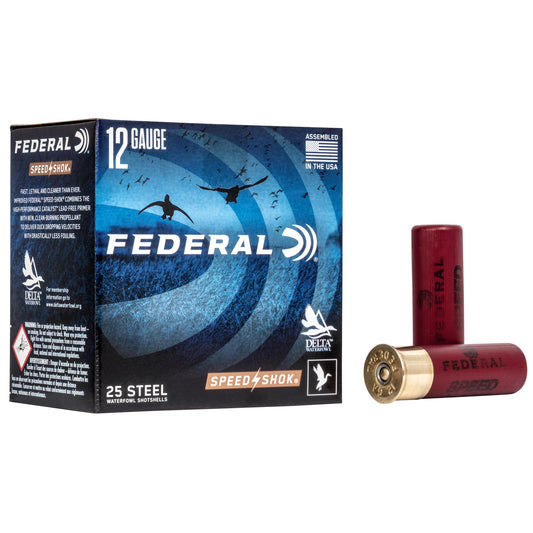 Federal Speed-Shok 12 Gauge 3-inch Steel Shot Shells * 1 1/8 oz #3 Steel Shot, High-Performance Hunting Ammunition