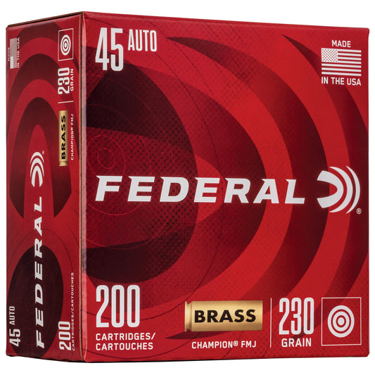 Federal Champion .45 ACP 230-Grain Full Metal Jacket Ammunition * 200 Rounds per Box