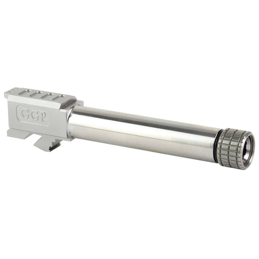Grey Ghost Precision GGP Threaed Barrel NC for Glock 19 - 9mm Match Grade, Silver Finish