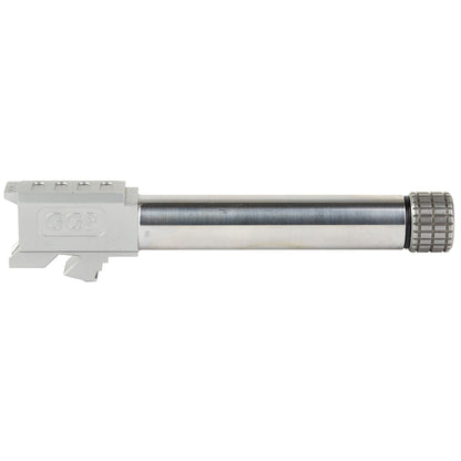 Grey Ghost Precision GGP Threaed Barrel NC for Glock 19 - 9mm Match Grade, Silver Finish