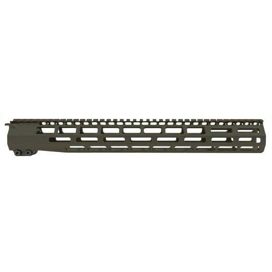 Grey Ghost Precision GGP AR-15 15-Inch MLOK Handguard in Olive Drab Green