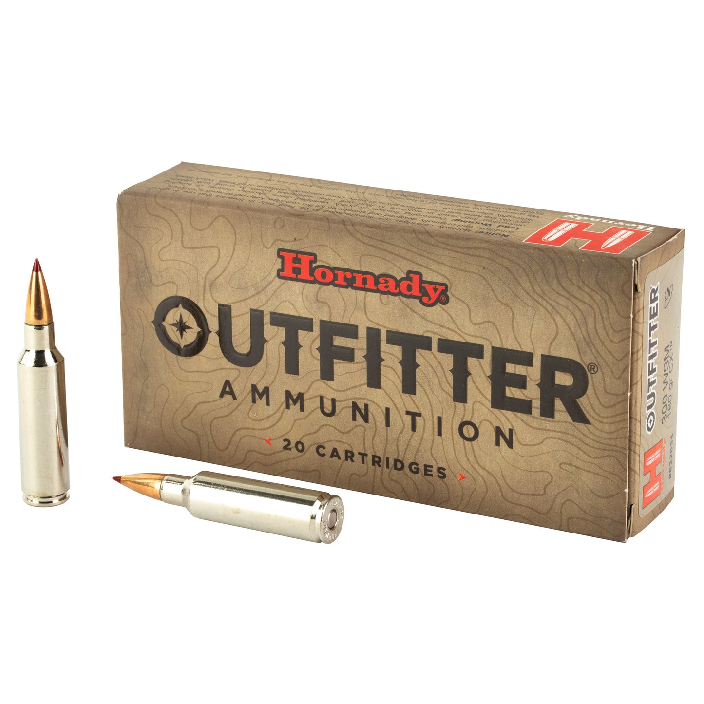 Hornady Outfitter 300 Winchester Short Magnum 180 Grain CX Ammo - Reliable Performance for Hunting and Outdoor Adventures