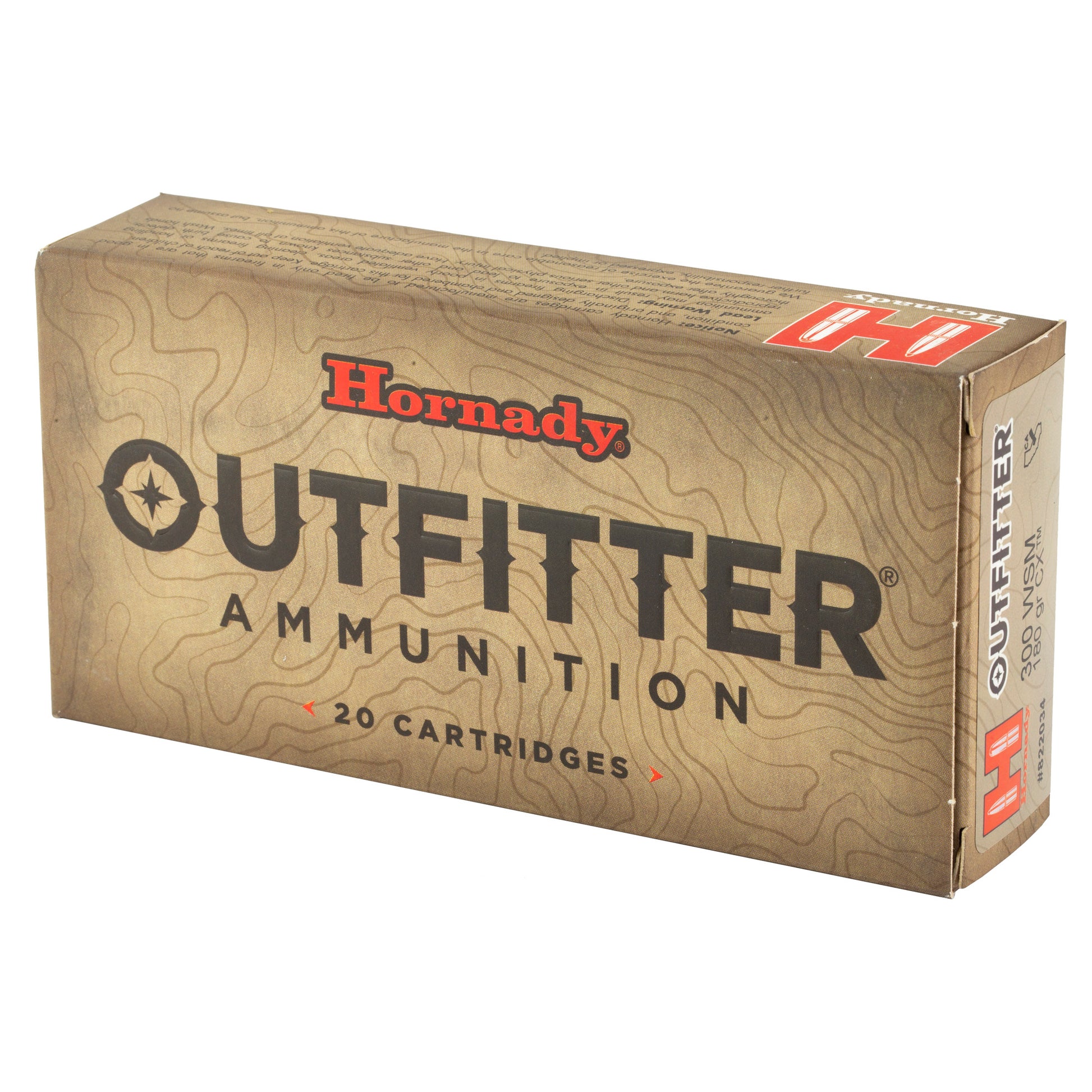Hornady Outfitter 300 Winchester Short Magnum 180 Grain CX Ammo - Reliable Performance for Hunting and Outdoor Adventures
