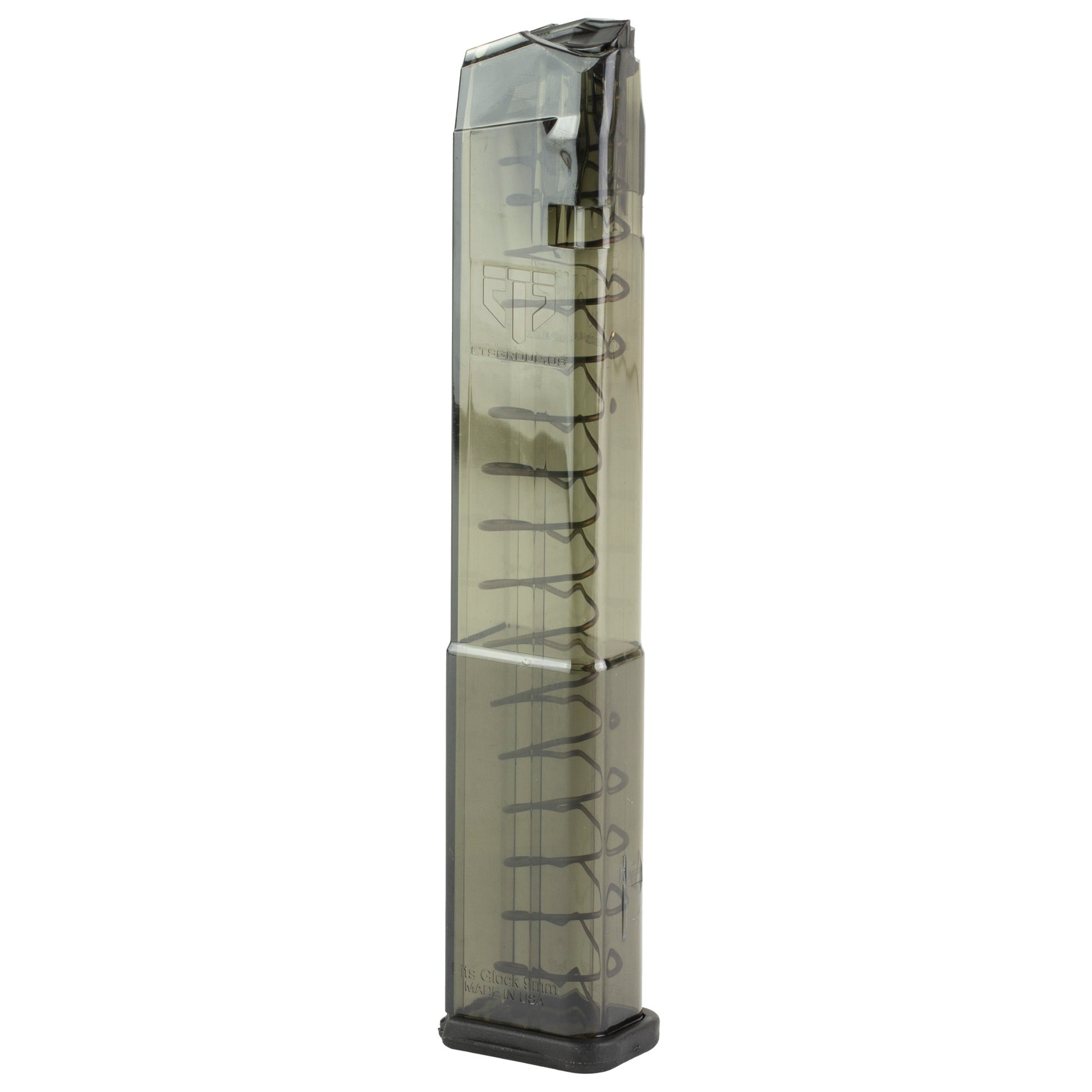 Elite Tactical Systems Group ETS Mag for Glock 17/19 9mm 32-Round Magazine, Carbon Smoke