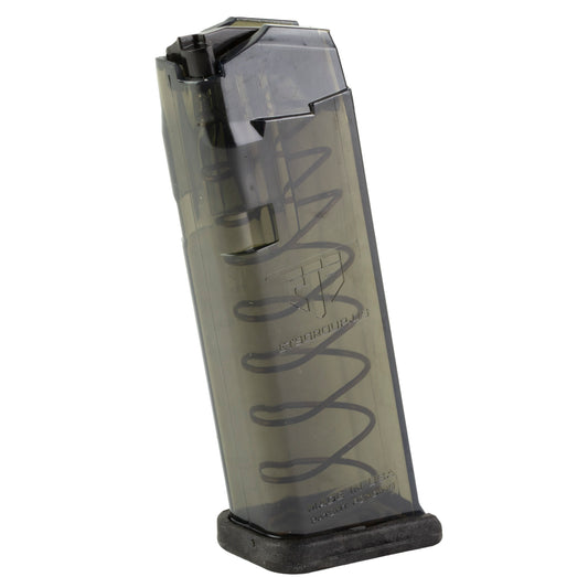 Elite Tactical Systems Group ETS Mag for Glock 19/26 9mm, 15-Round Capacity, Carbon Smoke