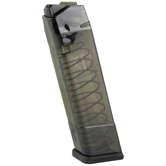 Elite Tactical Systems Group ETS Mag for Glock 21/30, 45 ACP, 18-Round Capacity, Carbon Smoke