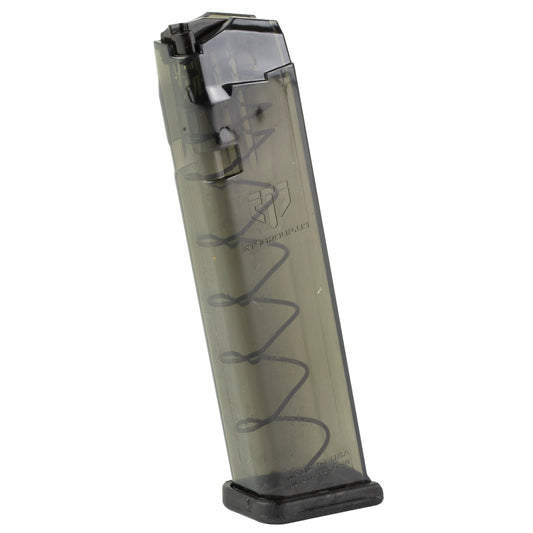 Elite Tactical Systems Group SMK-GLK-9-22 Magazine for Glock 17/19, 9mm, 22 Rounds, Carbon Smoke