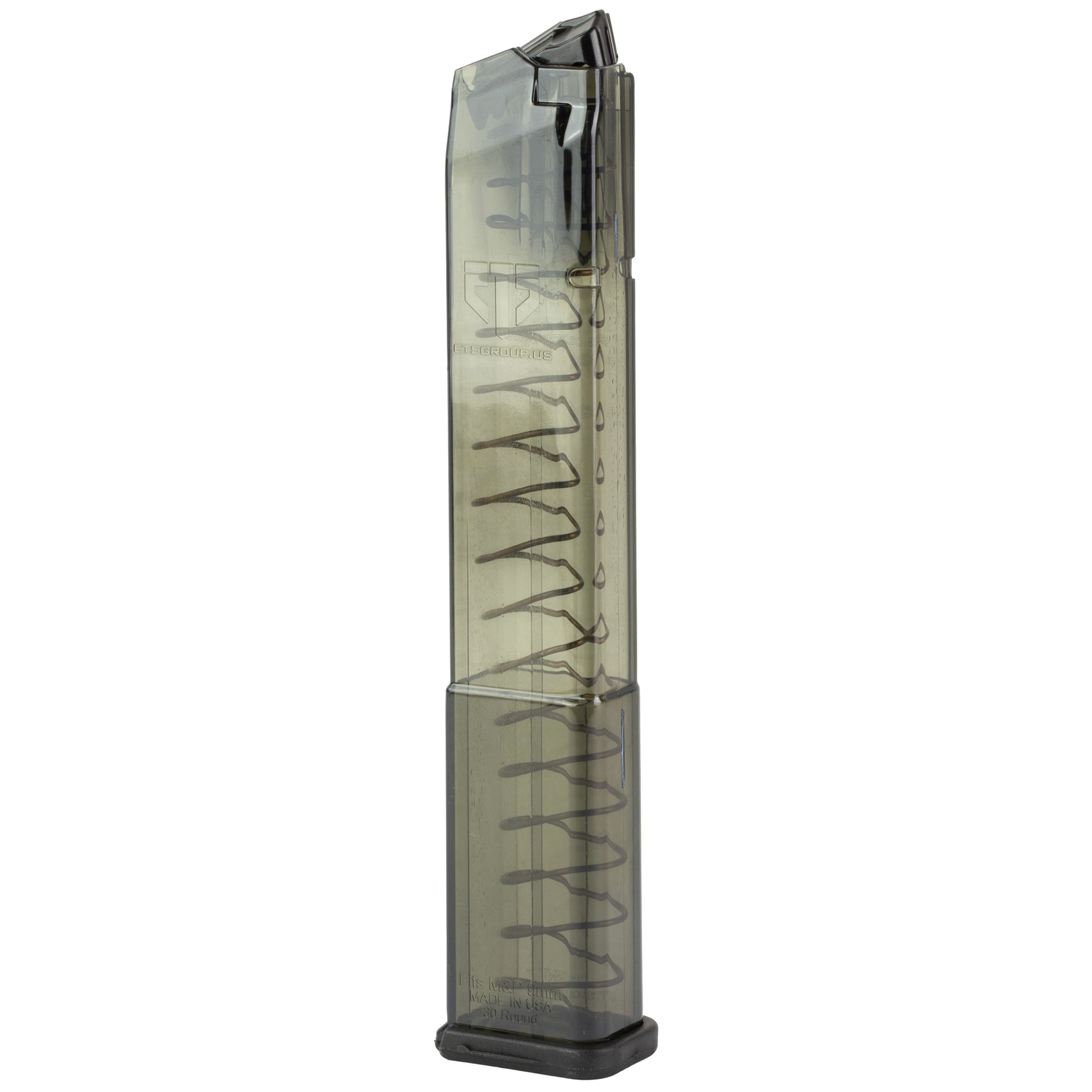 Elite Tactical Systems Group ETS Mag for S&W M&P 9mm, 30-Round Capacity, Carbon Smoke