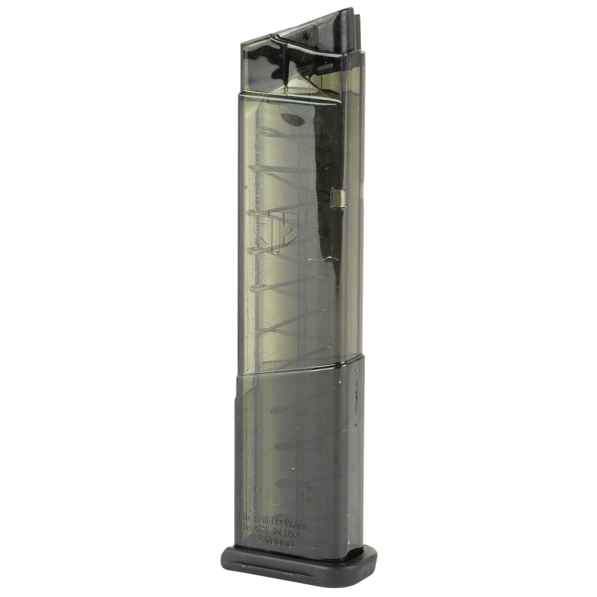Elite Tactical Systems Group ETS Magazine for S&W Shield 9mm, 12-Round, Carbon Smoke