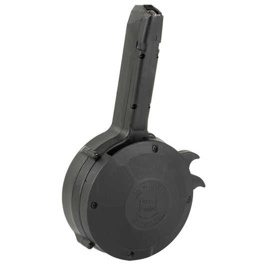 KCI USA 50-Round 9mm Glock Drum Magazine - High Capacity Polymer and Steel Construction