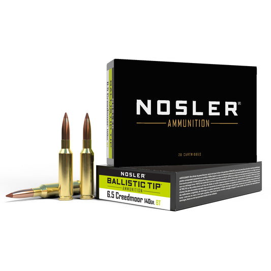 Nosler 6.5 Creedmoor Ballistic Tip Ammunition, 140 Grain - Reliable Hunting Rounds