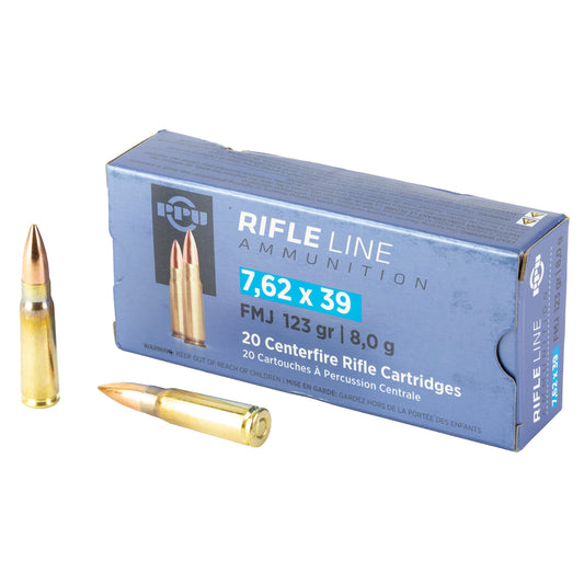 Prvi Partizan PPU 7.62x39 Full Metal Jacket Ammo * 123 Grain, 20 Rounds Per Box