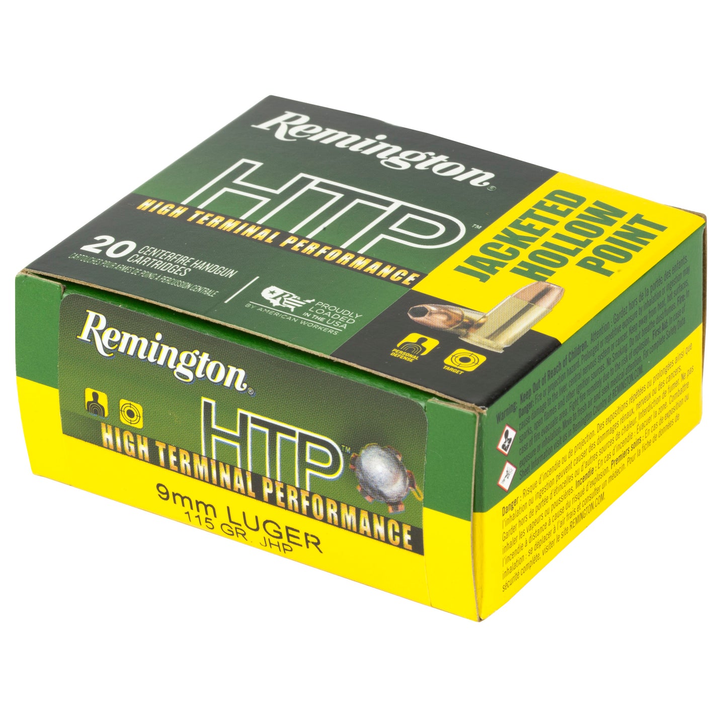 Remington High Terminal Performance 9mm Luger 115-Grain Hollow Point Ammo (20 Rounds per Box, 500 per Case)