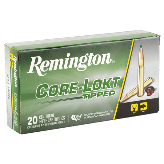 Remington Core-Lokt Tipped .243 Winchester 95-Grain Polymer Tip Ammunition * 20 Round Box