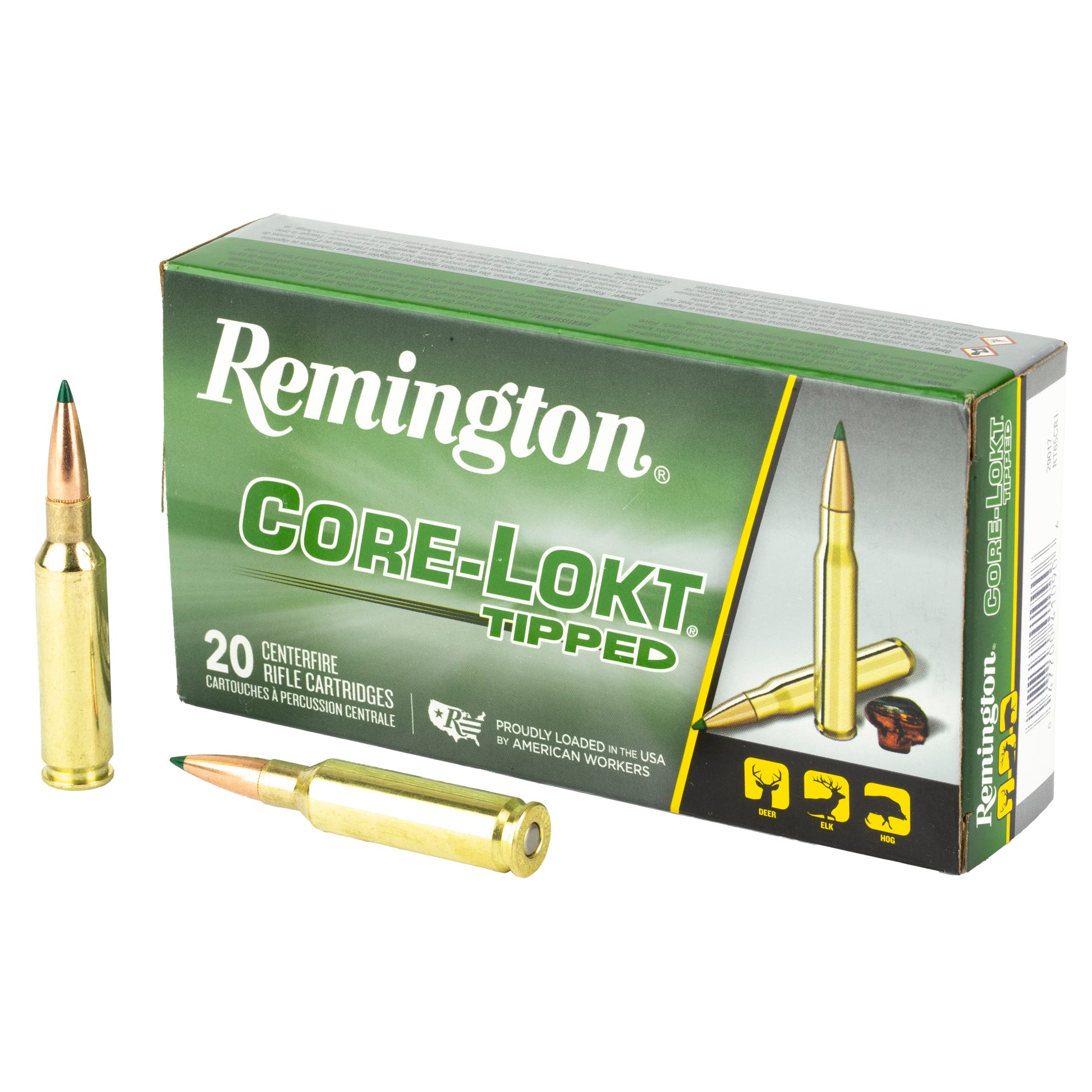 Remington Core-Lokt Tipped 6.5 Creedmoor Rifle Ammo - 129 Grain, Box of 20