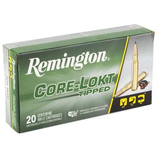 Remington Core-Lokt Tipped .308 Winchester Ammunition * 180 Grain, Polymer Tip, 20 Rounds per Box