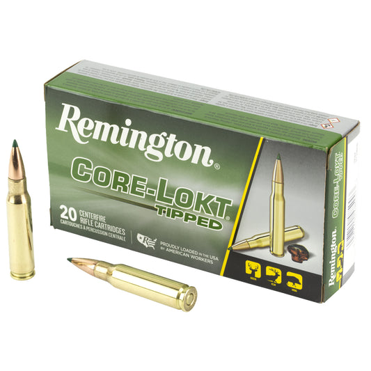 Remington Core-Lokt Tipped .308 Winchester Ammunition - 165 Grain, Polymer Tip, 20 Rounds