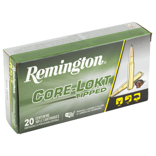Remington Core-Lokt Tipped .308 Winchester Ammunition - 165 Grain, Polymer Tip, 20 Rounds