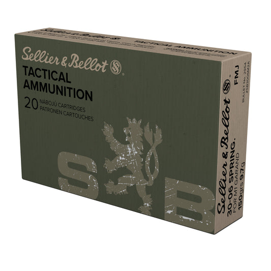 Sellier & Bellot 30-06 Springfield Rifle Ammunition, 150 Grain FMJ * Reliable Performance for Your M1 Garand