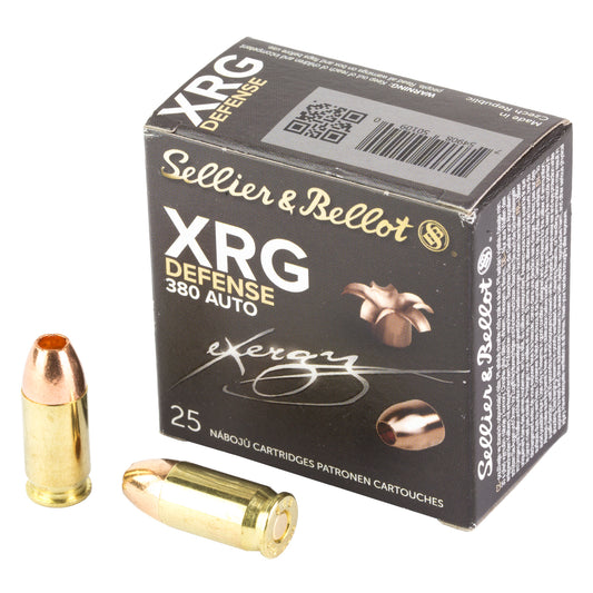 Sellier & Bellot 380 ACP 77-Grain Hollow Point Ammunition - XRG Defense Series