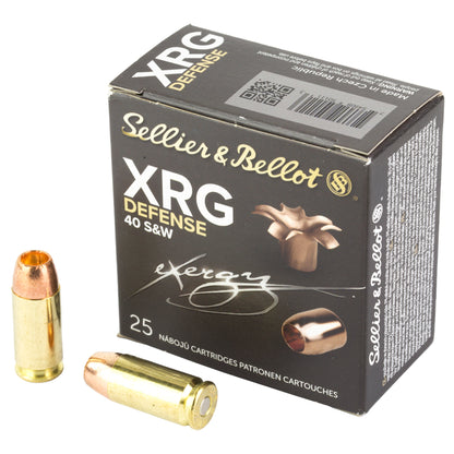 Sellier & Bellot 40 S&W 130-Grain XRG Hollow Point Pistol Ammunition * 25 Rounds Per Box